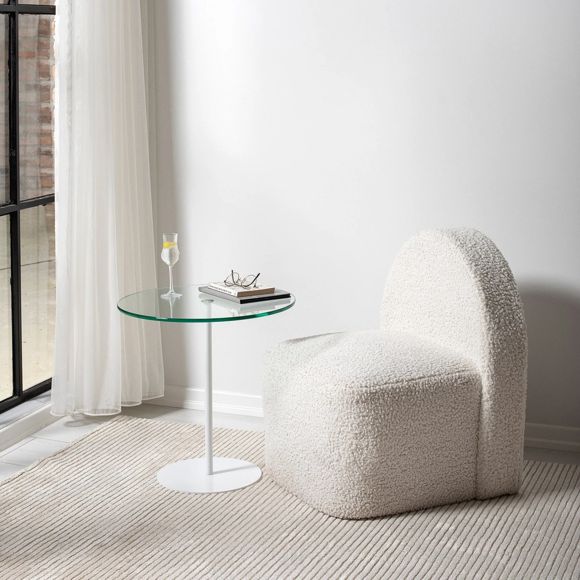 Chill Table d'appoint | Structure métallique | Blanc