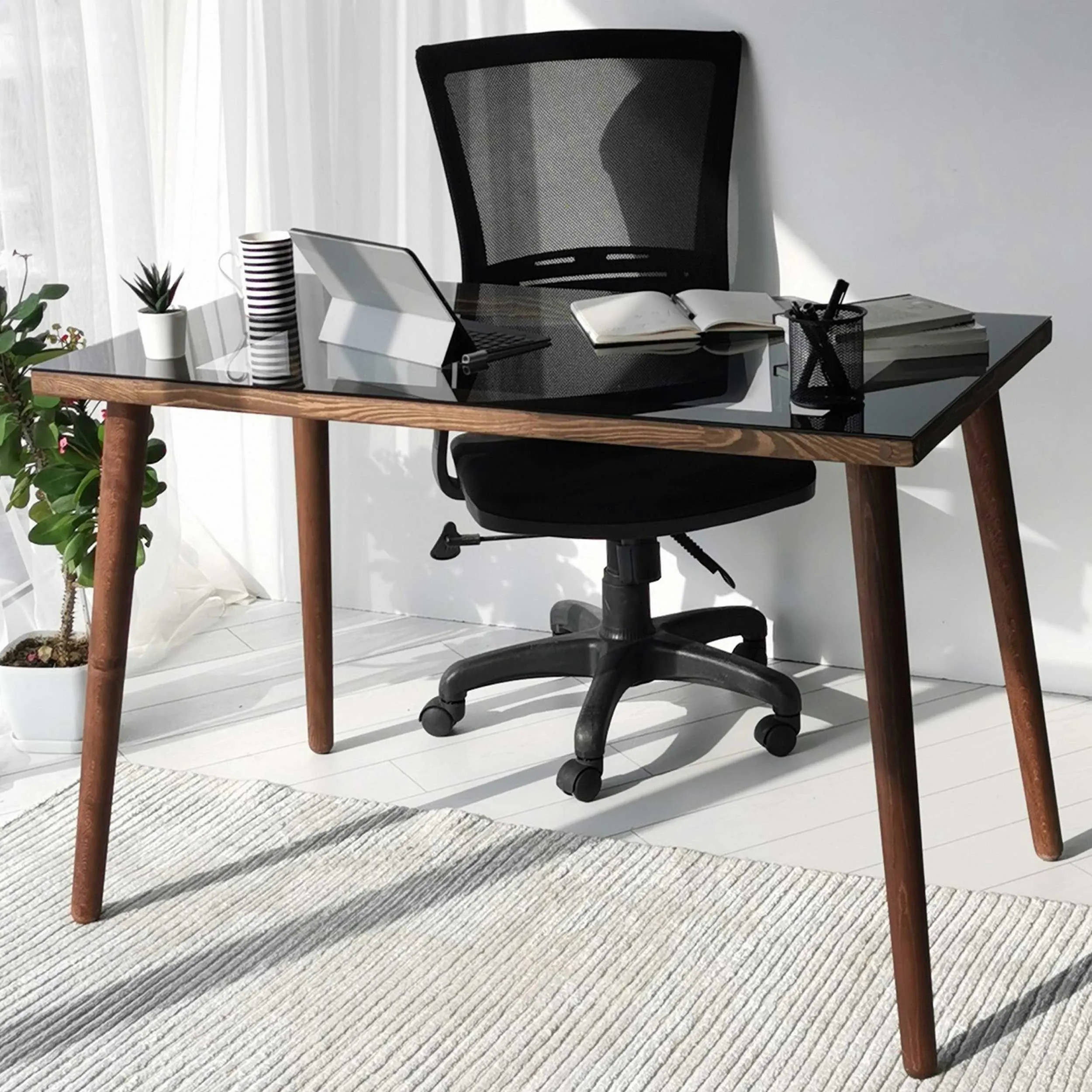 Cozy Bureau d'étude | Corps en bois de hêtre | Noyer