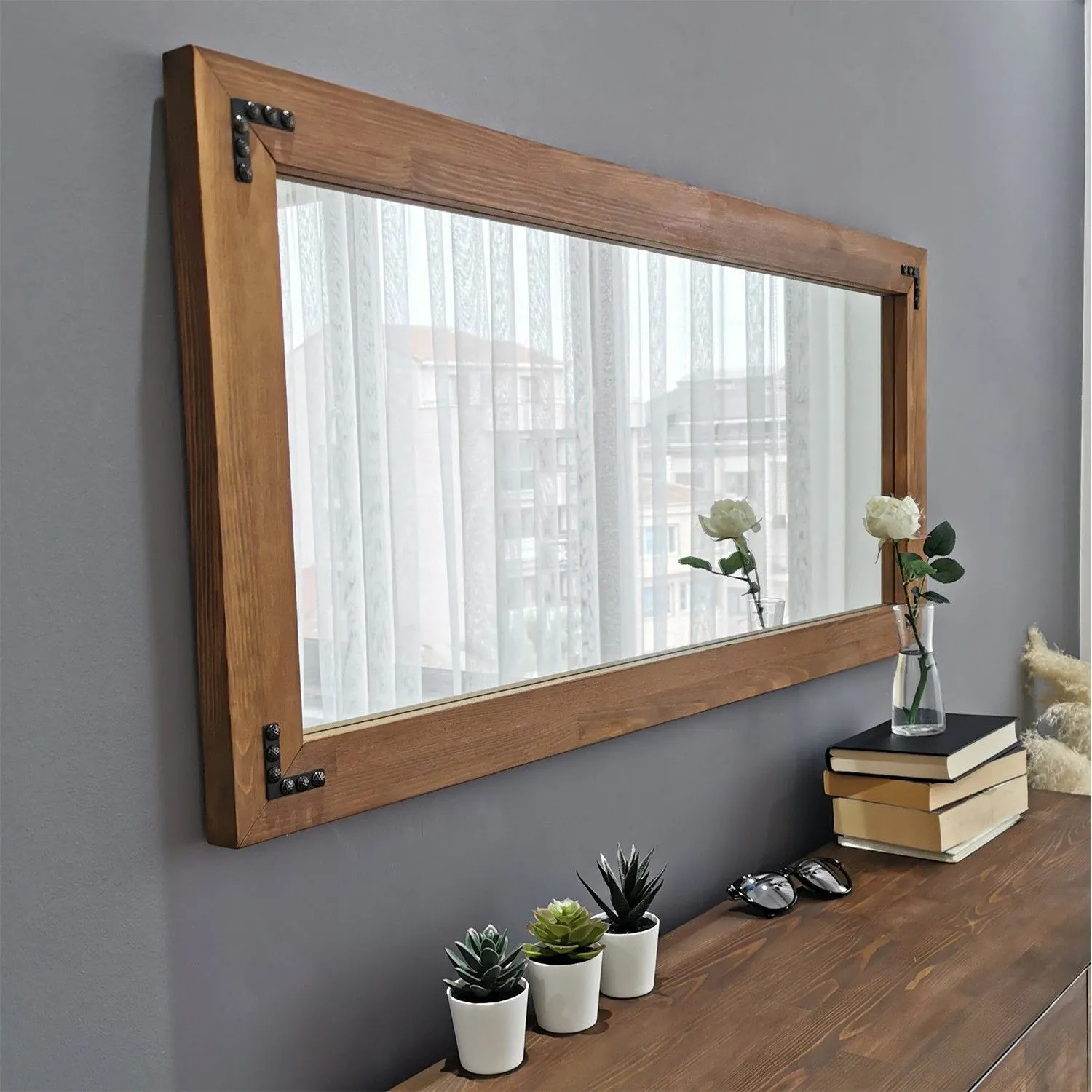 115 Miroir | BOIS DE PIN | Noyer