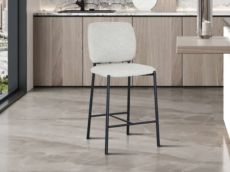 Tabouret de bar ORELIA beige