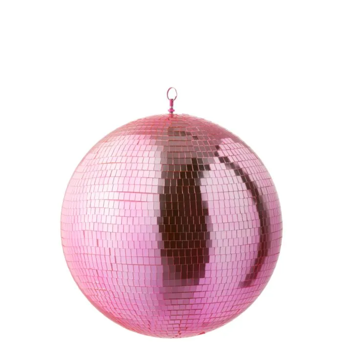 Rosélia, boule disco, miroir rose