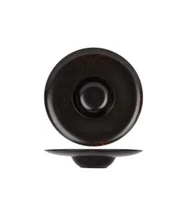 Assiette à pâtes rond noir porcelaine Ø 30 cm Etna Proof