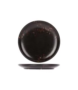 Assiette à pain rond noir porcelaine Ø 15 cm Etna Proof