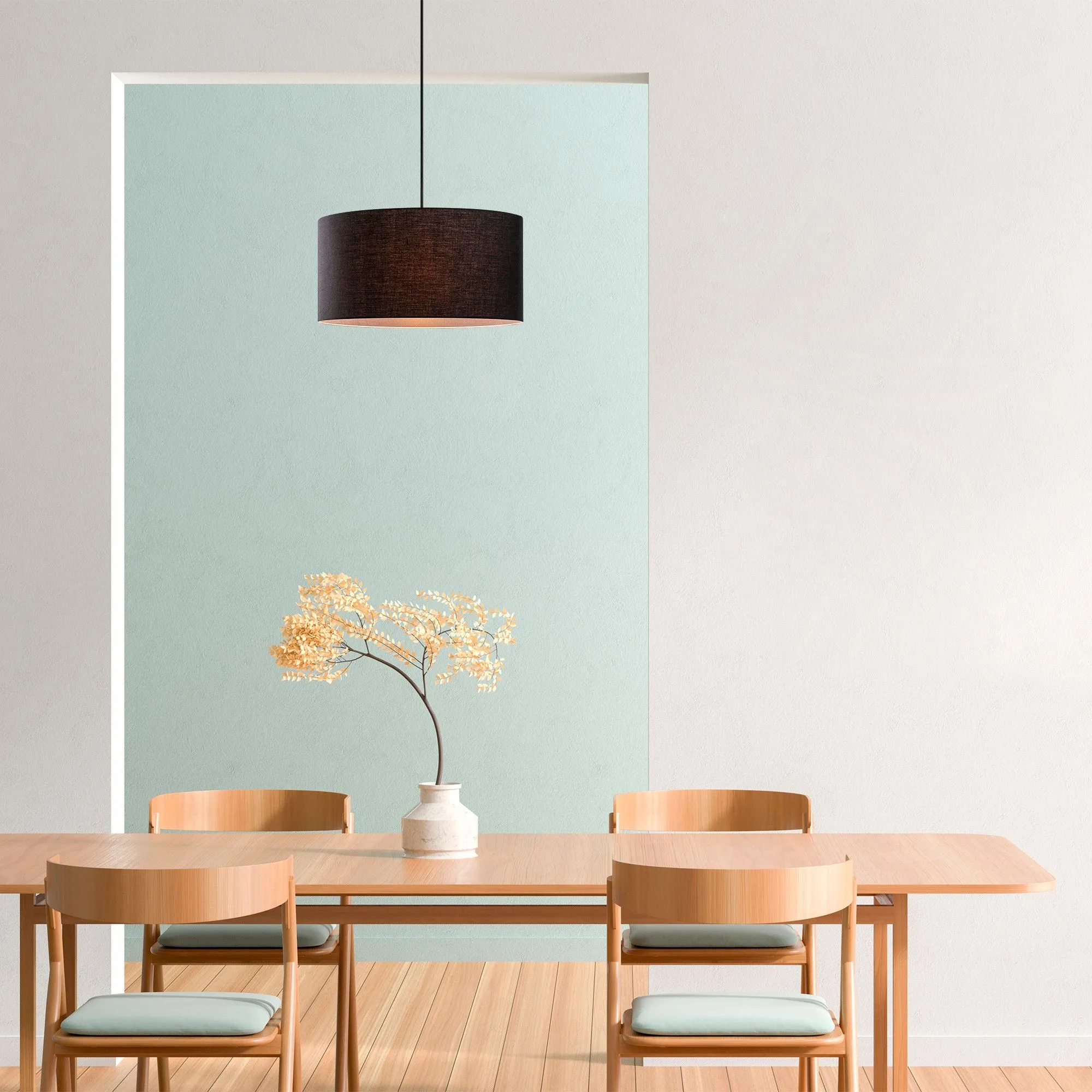 Abajur Lustre | Hauteur réglable | Noir