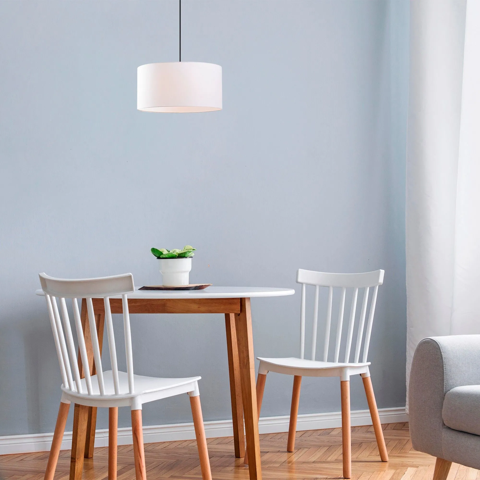 Abajur Lustre | Hauteur réglable | Blanc