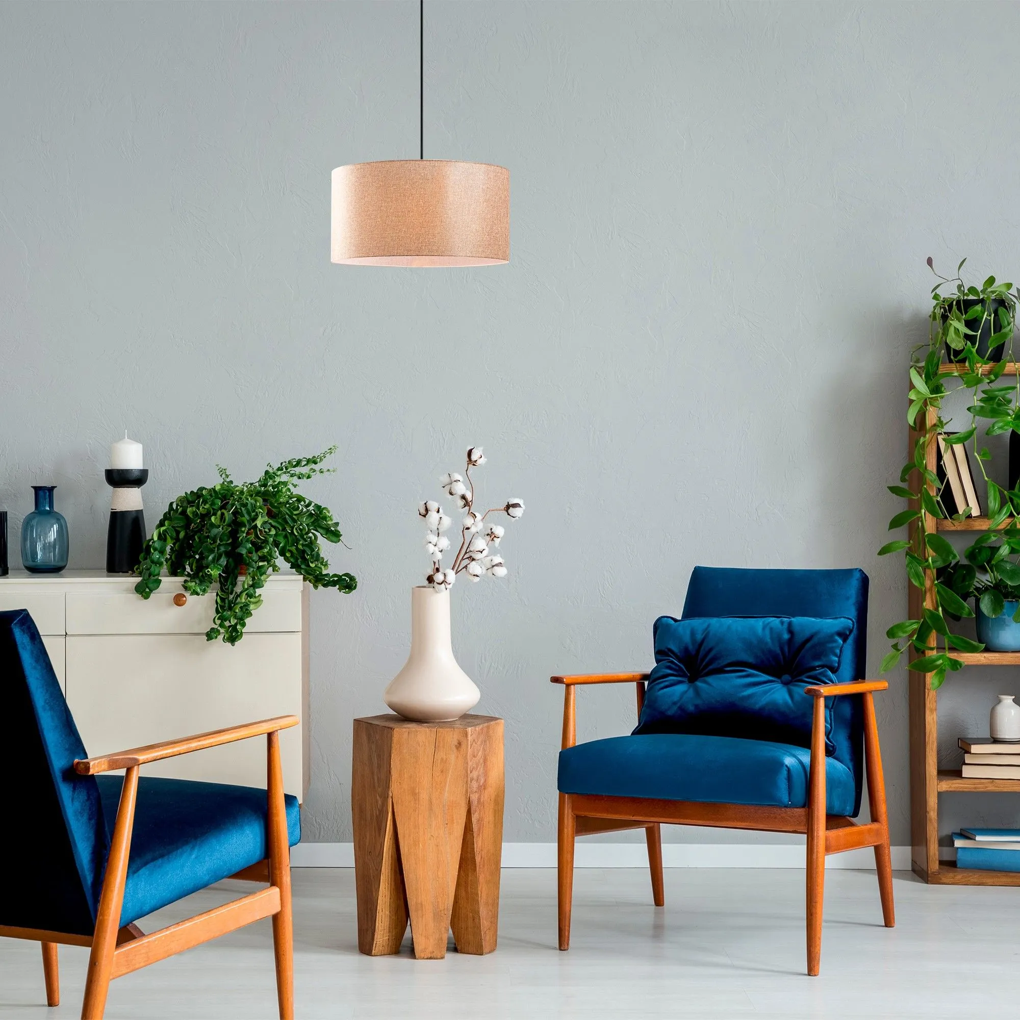 Abajur Lustre | Hauteur réglable | Crème