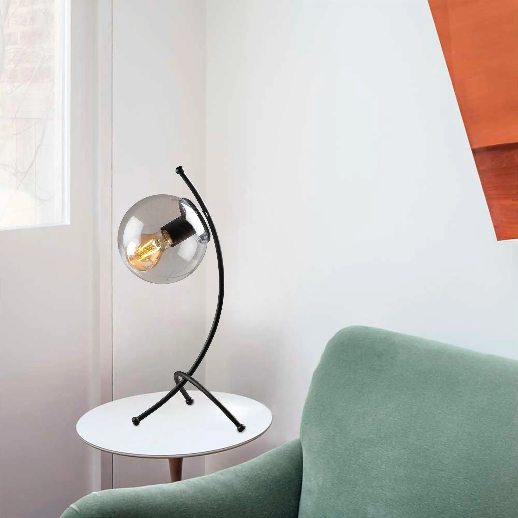 Yay Lampe de table | CORPS EN MÉTAL | Noir