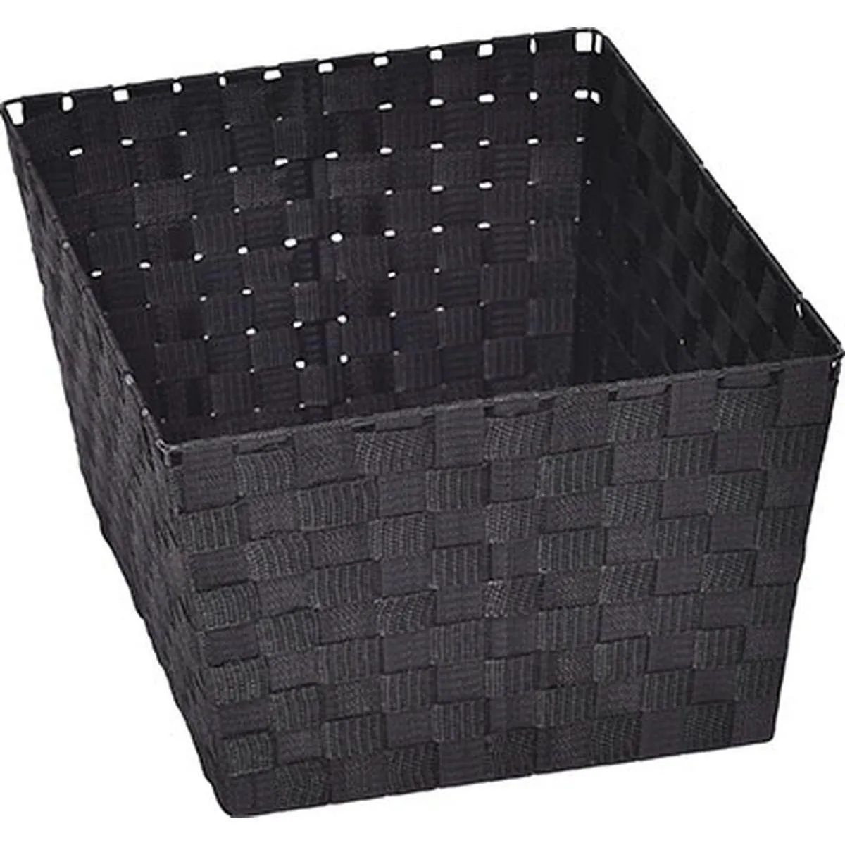 TRES GRANDE PANIERE DRESSING EVASEE EN POLYESTER NOIR