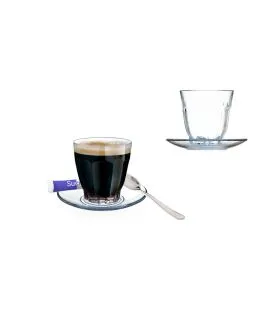 Sous tasse à café transparent verre trempé Ø 112 mm Arcadie Arcoroc