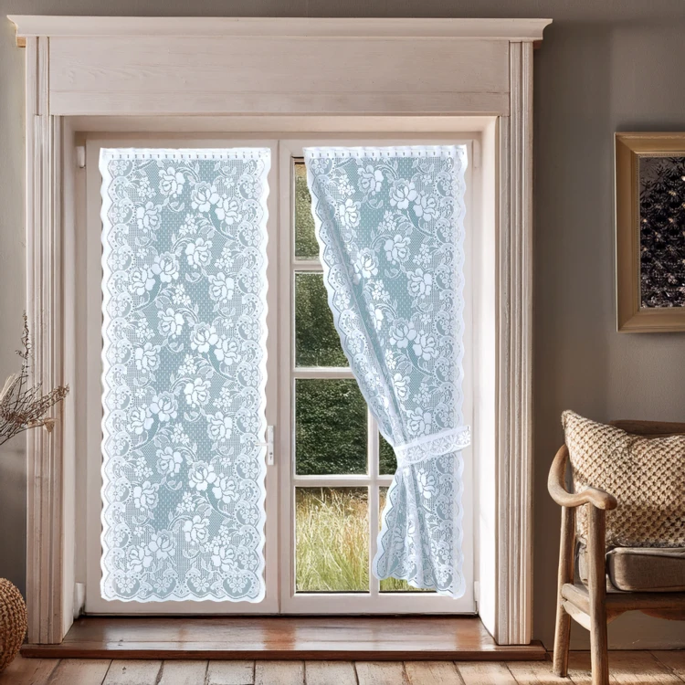 Paire de Rideaux "Bonne-Femme" à Dentelle