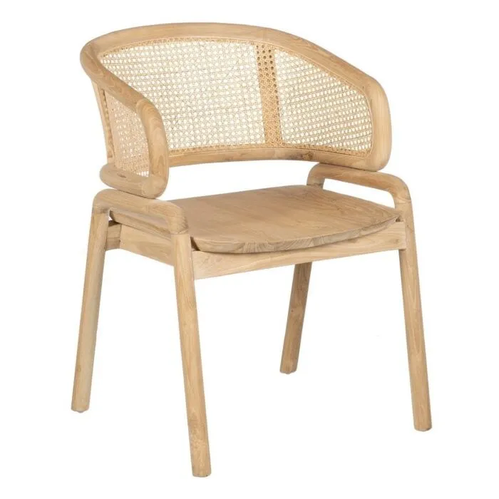 Thomas, chaise en teck, naturel