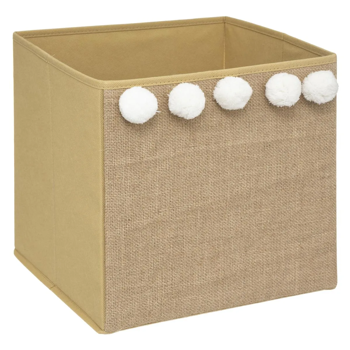 BAC RANGEMENT JUTE POMPONS