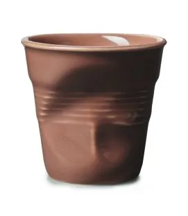 Gobelet cappuccino conique terre brûlée porcelaine 18 cl Ø 8,5 cm Froisse Revol