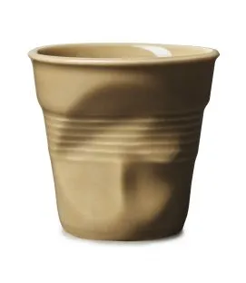 Gobelet cappuccino conique havane porcelaine 18 cl Ø 8,5 cm Froisse Revol