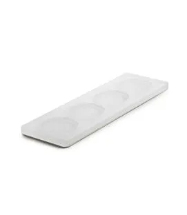 Plateau avec pieds résine Nacryl® blanc 23,5x7x1 cm Mealplak Revol