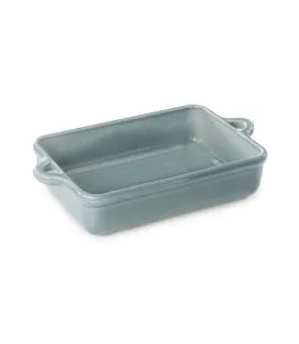 Plat à gratin rectangulaire Gris nuage porcelaine culinaire 29x21 cm Bombance Revol