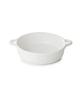 Plat à gratin rond Blanc albâtre porcelaine culinaire Ø 31 cm Bombance Revol