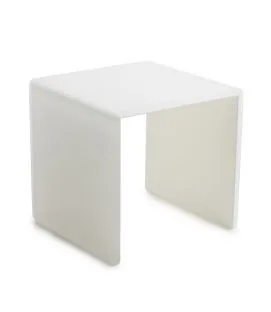 Plateau avec pieds résine Nacryl® blanc 20x20x20,5 cm Mealplak Revol
