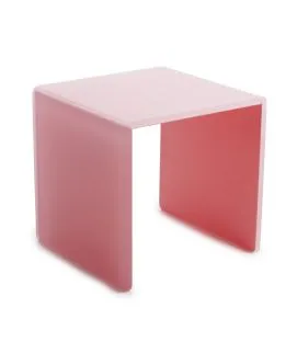 Plateau avec pieds résine Nacryl® rose 20x20x20,5 cm Mealplak Revol