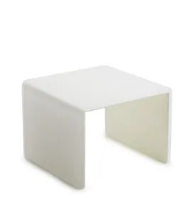Plateau avec pieds résine Nacryl® blanc 20x20x15,5 cm Mealplak Revol