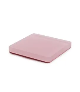 Présentoir à pâtisserie carré rose résine Nacryl® 8 cm Mealplak Revol