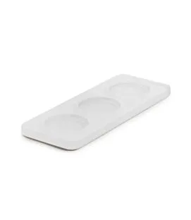 Plateau avec pieds résine Nacryl® blanc 18,5x7x1 cm Mealplak Revol