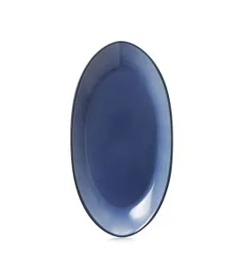 Assiette coupe à fond plat ovale cirrus porcelaine culinaire 25x13,3 cm Equinoxe Revol