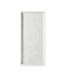 Assiette coupe plate rectangulaire Blanc albâtre porcelaine culinaire 32,5x15 cm Madeleine Revol