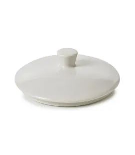 Couvercle pour sucrier rond Blanc albâtre porcelaine culinaire Ø 9 cm Madeleine Revol