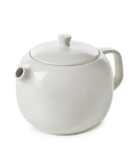 Théière rond Blanc albâtre porcelaine culinaire 75 cl Ø 17,5 cm Madeleine Revol