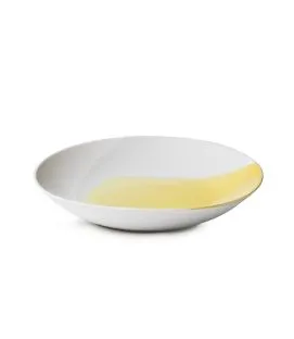 Assiette coupe à fond plat rond Safran porcelaine culinaire Ø 24 cm Confluence Revol