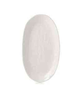 Assiette coupe plate ovale Blanc albâtre porcelaine culinaire 24,5x13,5 cm Yli Revol