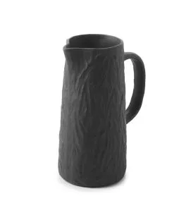 Pichet irrégulier Noir brut porcelaine culinaire 1,2 L Yli Revol