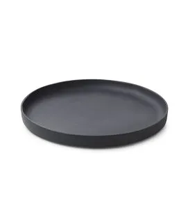 Assiette plate rond noir porcelaine culinaire Ø 28 cm Caractère Revol
