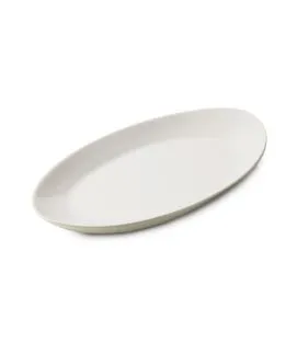 Assiette plate ovale blanc porcelaine culinaire 25x13,3 cm Madeleine Revol