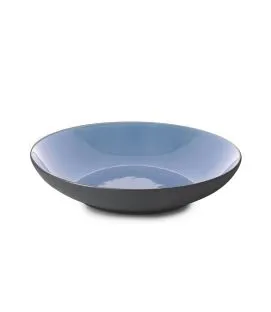 Assiette à bord droit rond bleu porcelaine culinaire Ø 19 cm Equinoxe Revol