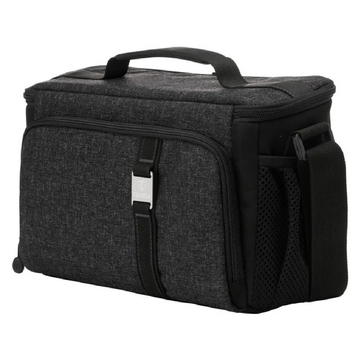 Sac d'épaule photo - Pour reflex pro + optique supplémentaire - Tissu hydrofuge - Noir