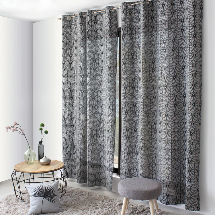 Rideau à oeillets feuille de palmier