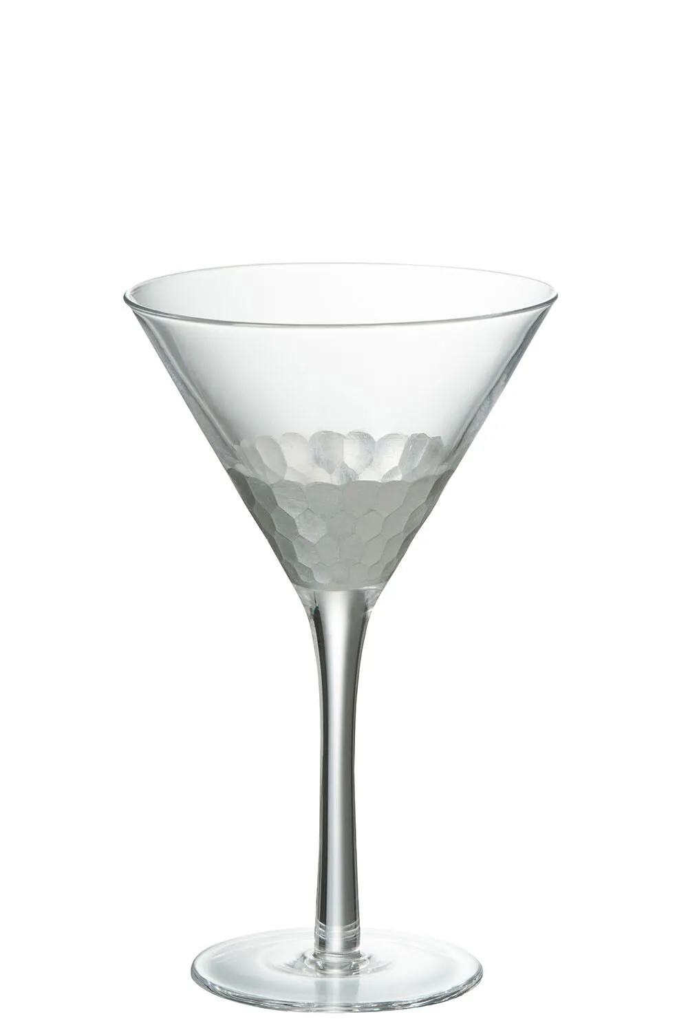 Verre a cocktail transparent/argent