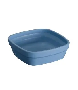 Ravier carré carré bleu fibre végétale 11 cm Lilitouch Saint Romain