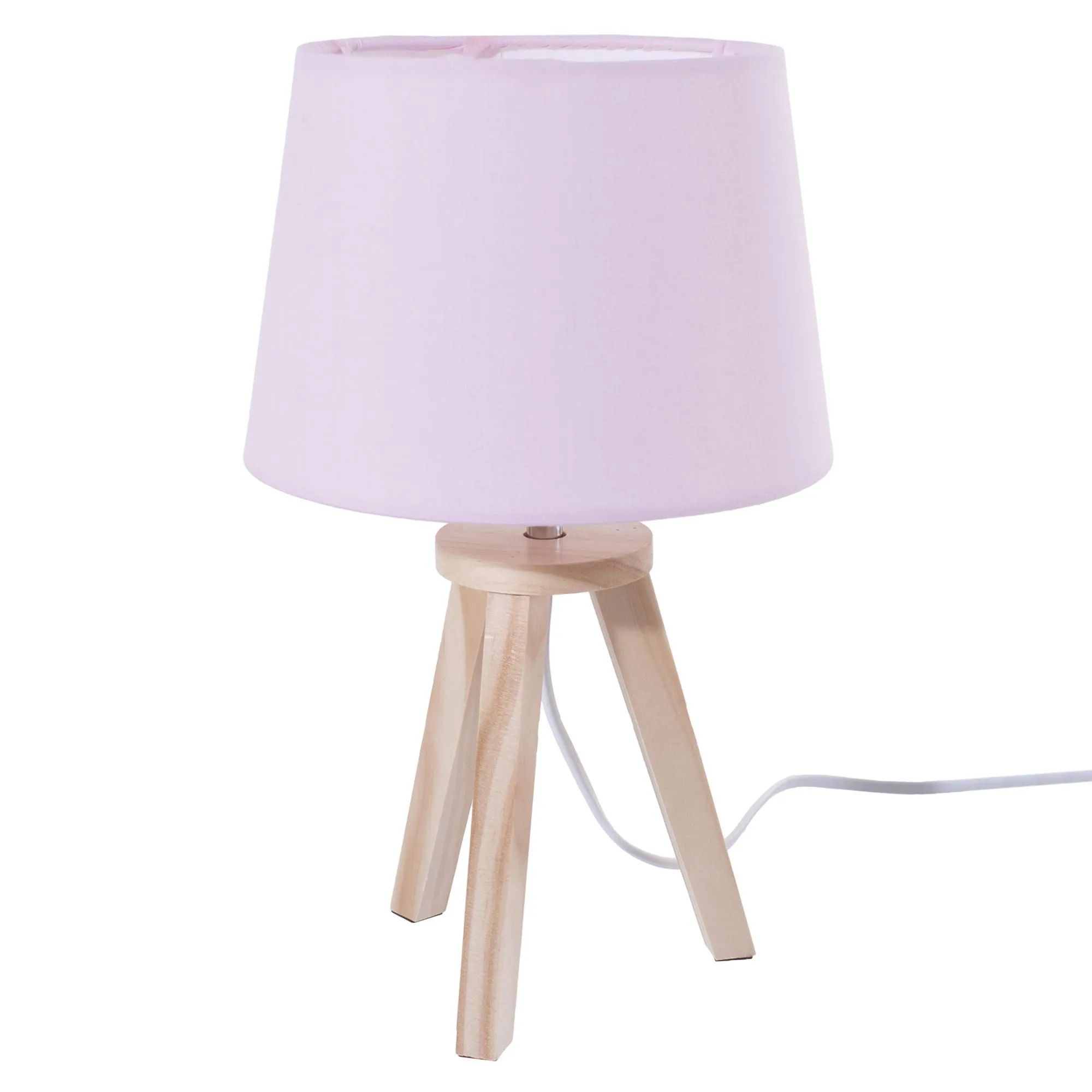 LAMPE 3 PIEDS BOIS ROSE