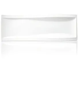 Assiette plate rectangulaire ivoire porcelaine vitrifiée 42x15 cm New Wave Villeroy & Boch