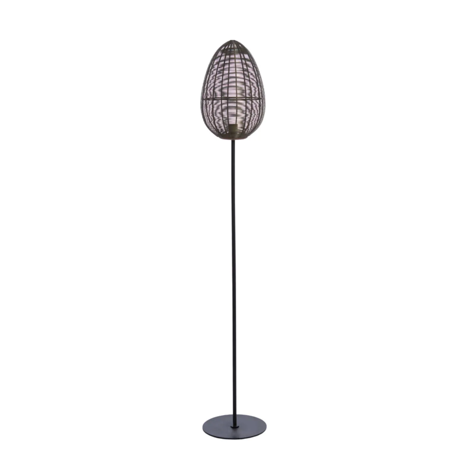 Lamp sur pied design en métal en treillis Light & Living Yaelle – H. 165 cm
