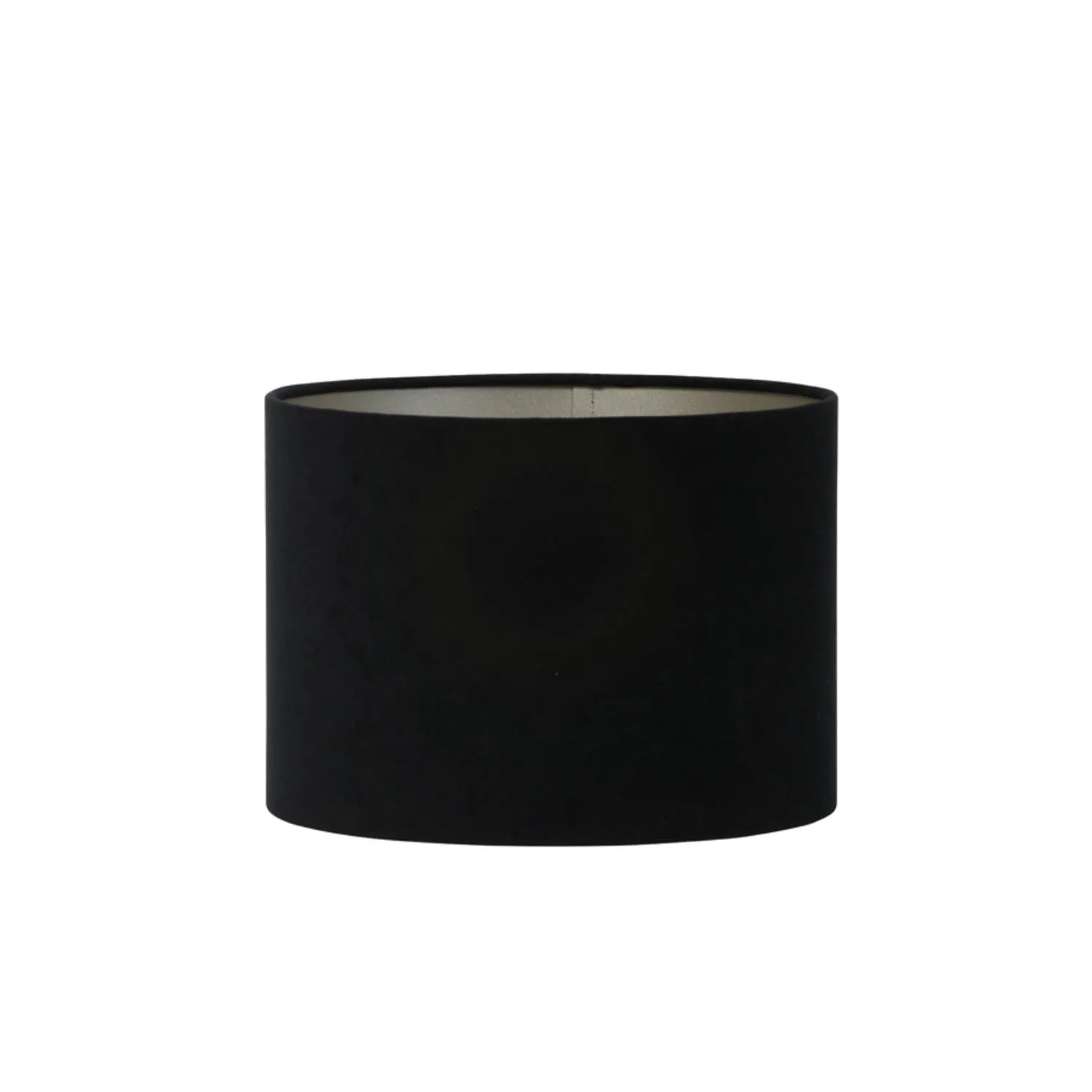 Design de l’abat-jour cylindrique noir Light & Living Velours – Ø 20 cm