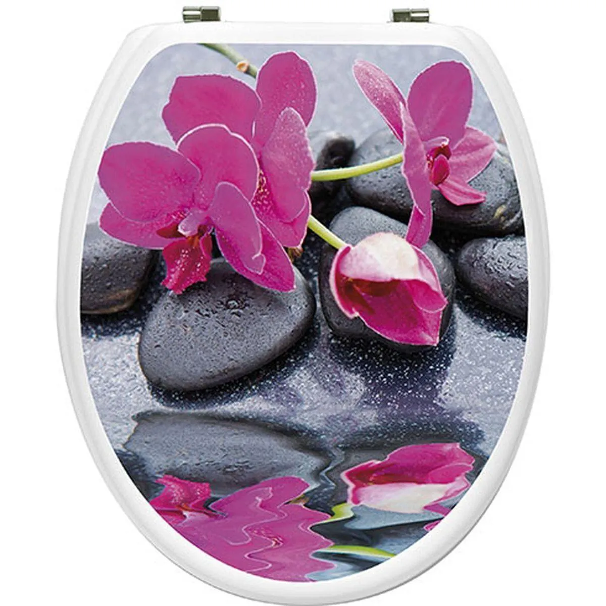 ABATTANT WC MDF 18 POUCES ATTACHES ACIER INOXYDABLE THAIS