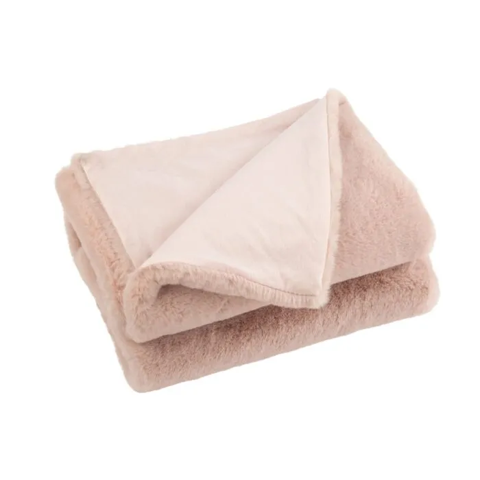 Velours, plaid doux, rose clair