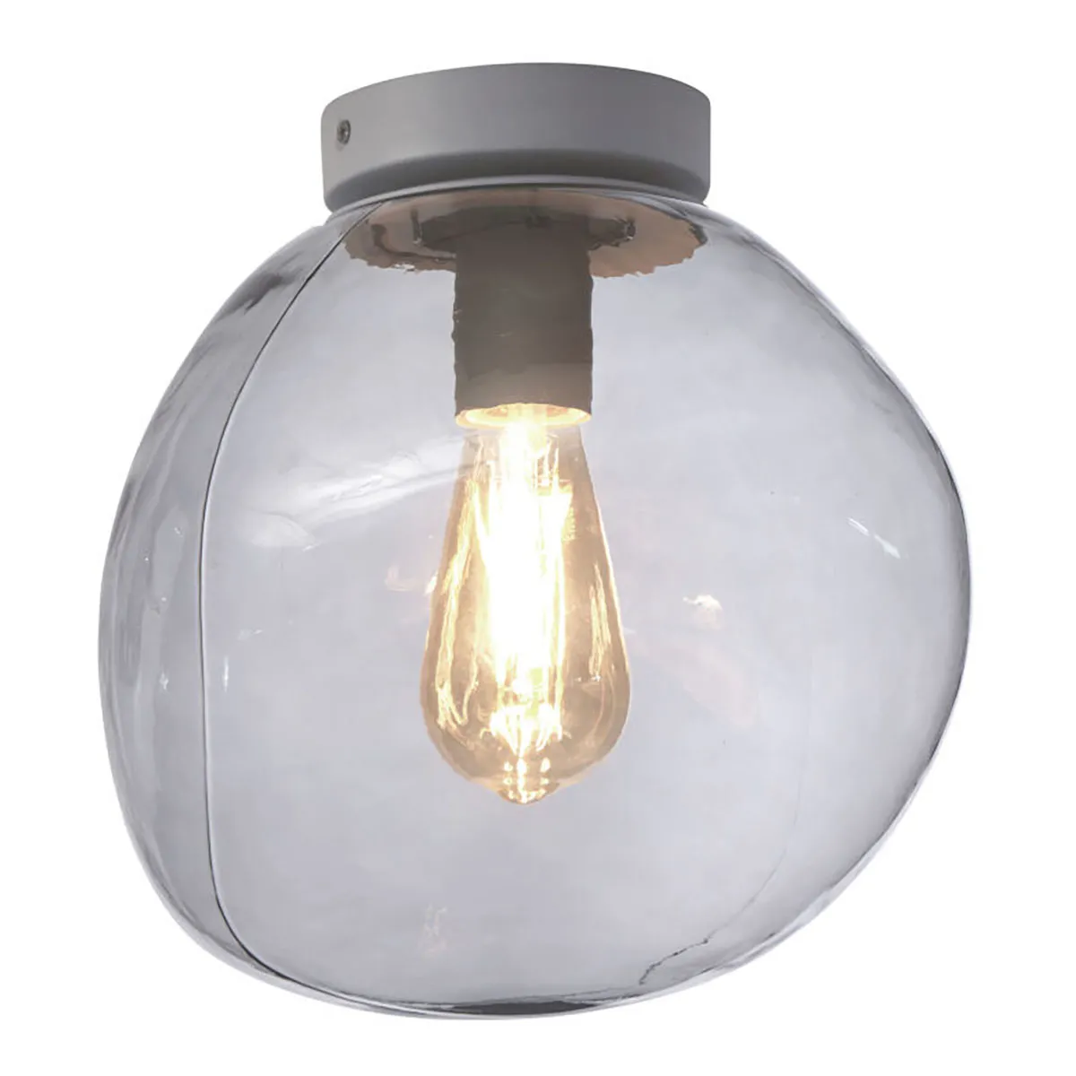 Plafonnier contemporain en métal et verre gris Helsinki It’s About RoMi