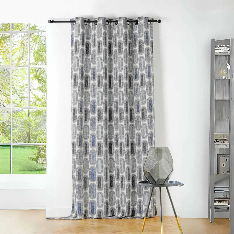 Rideau tamisant motifs rétro