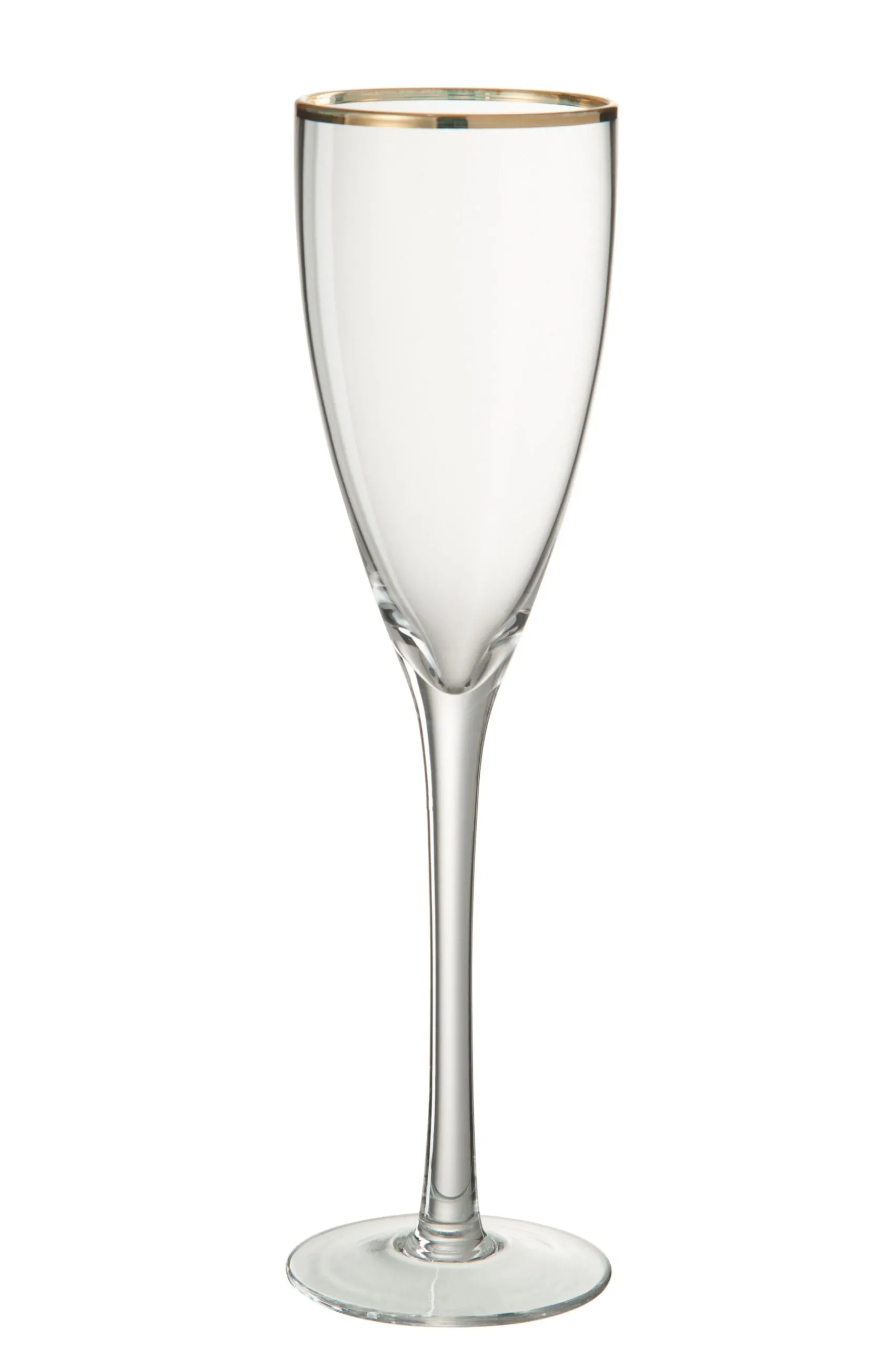Verre a champagne or bord verre transparent/or