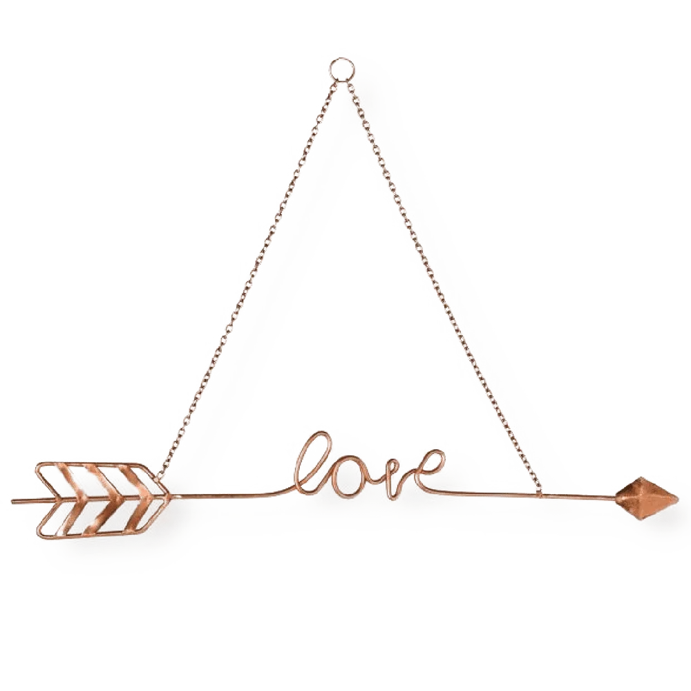 Fléche décorative ARROW LOVE coloris cuivre rose - 4MURS